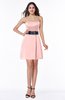 ColsBM Jaycee Pastel Pink Romantic Strapless Satin Mini Ribbon Plus Size Bridesmaid Dresses