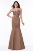 ColsBM Sara Bronze Brown Simple Strapless Zip up Floor Length Sash Bridesmaid Dresses