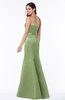 ColsBM Sara Moss Green Simple Strapless Zip up Floor Length Sash Bridesmaid Dresses