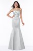 ColsBM Sara Platinum Simple Strapless Zip up Floor Length Sash Bridesmaid Dresses