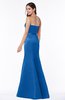 ColsBM Sara Royal Blue Simple Strapless Zip up Floor Length Sash Bridesmaid Dresses