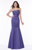 ColsBM Sara Royal Purple Simple Strapless Zip up Floor Length Sash Bridesmaid Dresses