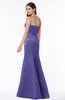ColsBM Sara Royal Purple Simple Strapless Zip up Floor Length Sash Bridesmaid Dresses