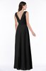 ColsBM Pearl Black Glamorous V-neck Sleeveless Chiffon Floor Length Plus Size Bridesmaid Dresses