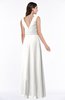 ColsBM Pearl Cloud White Glamorous V-neck Sleeveless Chiffon Floor Length Plus Size Bridesmaid Dresses