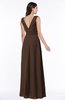 ColsBM Pearl Copper Glamorous V-neck Sleeveless Chiffon Floor Length Plus Size Bridesmaid Dresses