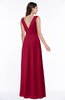 ColsBM Pearl Dark Red Glamorous V-neck Sleeveless Chiffon Floor Length Plus Size Bridesmaid Dresses