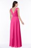 ColsBM Pearl Fandango Pink Glamorous V-neck Sleeveless Chiffon Floor Length Plus Size Bridesmaid Dresses