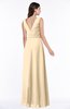 ColsBM Pearl Marzipan Glamorous V-neck Sleeveless Chiffon Floor Length Plus Size Bridesmaid Dresses