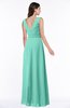 ColsBM Pearl Mint Green Glamorous V-neck Sleeveless Chiffon Floor Length Plus Size Bridesmaid Dresses