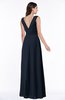 ColsBM Pearl Navy Blue Glamorous V-neck Sleeveless Chiffon Floor Length Plus Size Bridesmaid Dresses