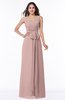 ColsBM Pearl Nectar Pink Glamorous V-neck Sleeveless Chiffon Floor Length Plus Size Bridesmaid Dresses
