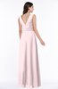 ColsBM Pearl Petal Pink Glamorous V-neck Sleeveless Chiffon Floor Length Plus Size Bridesmaid Dresses
