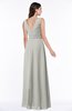 ColsBM Pearl Platinum Glamorous V-neck Sleeveless Chiffon Floor Length Plus Size Bridesmaid Dresses