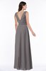 ColsBM Pearl Ridge Grey Glamorous V-neck Sleeveless Chiffon Floor Length Plus Size Bridesmaid Dresses