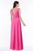 ColsBM Pearl Rose Pink Glamorous V-neck Sleeveless Chiffon Floor Length Plus Size Bridesmaid Dresses