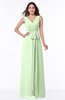 ColsBM Pearl Seacrest Glamorous V-neck Sleeveless Chiffon Floor Length Plus Size Bridesmaid Dresses