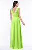 ColsBM Pearl Sharp Green Glamorous V-neck Sleeveless Chiffon Floor Length Plus Size Bridesmaid Dresses