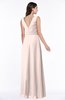 ColsBM Pearl Silver Peony Glamorous V-neck Sleeveless Chiffon Floor Length Plus Size Bridesmaid Dresses