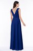 ColsBM Pearl Sodalite Blue Glamorous V-neck Sleeveless Chiffon Floor Length Plus Size Bridesmaid Dresses