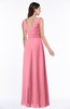 ColsBM Pearl Watermelon Glamorous V-neck Sleeveless Chiffon Floor Length Plus Size Bridesmaid Dresses