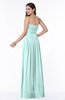 ColsBM Maia Blue Glass Classic Strapless Sleeveless Chiffon Floor Length Ribbon Plus Size Bridesmaid Dresses