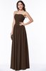 ColsBM Maia Copper Classic Strapless Sleeveless Chiffon Floor Length Ribbon Plus Size Bridesmaid Dresses