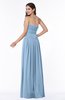 ColsBM Maia Dusty Blue Classic Strapless Sleeveless Chiffon Floor Length Ribbon Plus Size Bridesmaid Dresses