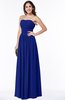 ColsBM Maia Electric Blue Classic Strapless Sleeveless Chiffon Floor Length Ribbon Plus Size Bridesmaid Dresses
