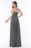 ColsBM Maia Grey Classic Strapless Sleeveless Chiffon Floor Length Ribbon Plus Size Bridesmaid Dresses