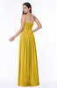 ColsBM Maia Lemon Curry Classic Strapless Sleeveless Chiffon Floor Length Ribbon Plus Size Bridesmaid Dresses