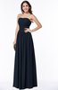 ColsBM Maia Navy Blue Classic Strapless Sleeveless Chiffon Floor Length Ribbon Plus Size Bridesmaid Dresses