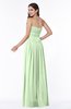 ColsBM Maia Pale Green Classic Strapless Sleeveless Chiffon Floor Length Ribbon Plus Size Bridesmaid Dresses