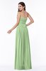 ColsBM Maia Sage Green Classic Strapless Sleeveless Chiffon Floor Length Ribbon Plus Size Bridesmaid Dresses