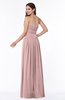 ColsBM Maia Silver Pink Classic Strapless Sleeveless Chiffon Floor Length Ribbon Plus Size Bridesmaid Dresses