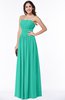 ColsBM Maia Viridian Green Classic Strapless Sleeveless Chiffon Floor Length Ribbon Plus Size Bridesmaid Dresses