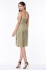 ColsBM Liberty Candied Ginger Classic Column Strapless Half Backless Chiffon Knee Length Plus Size Bridesmaid Dresses