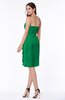 ColsBM Liberty Green Classic Column Strapless Half Backless Chiffon Knee Length Plus Size Bridesmaid Dresses