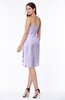 ColsBM Liberty Pastel Lilac Classic Column Strapless Half Backless Chiffon Knee Length Plus Size Bridesmaid Dresses