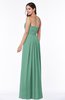 ColsBM Rosa Beryl Green Mature Sleeveless Zipper Chiffon Ruching Plus Size Bridesmaid Dresses