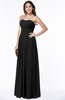 ColsBM Rosa Black Mature Sleeveless Zipper Chiffon Ruching Plus Size Bridesmaid Dresses