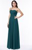 ColsBM Rosa Blue Green Mature Sleeveless Zipper Chiffon Ruching Plus Size Bridesmaid Dresses