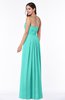 ColsBM Rosa Blue Turquoise Mature Sleeveless Zipper Chiffon Ruching Plus Size Bridesmaid Dresses