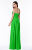 ColsBM Rosa Classic Green Mature Sleeveless Zipper Chiffon Ruching Plus Size Bridesmaid Dresses