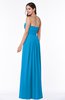 ColsBM Rosa Cornflower Blue Mature Sleeveless Zipper Chiffon Ruching Plus Size Bridesmaid Dresses