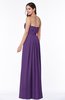 ColsBM Rosa Dark Purple Mature Sleeveless Zipper Chiffon Ruching Plus Size Bridesmaid Dresses