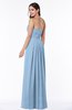 ColsBM Rosa Dusty Blue Mature Sleeveless Zipper Chiffon Ruching Plus Size Bridesmaid Dresses