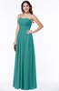 ColsBM Rosa Emerald Green Mature Sleeveless Zipper Chiffon Ruching Plus Size Bridesmaid Dresses