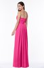 ColsBM Rosa Fandango Pink Mature Sleeveless Zipper Chiffon Ruching Plus Size Bridesmaid Dresses