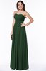 ColsBM Rosa Hunter Green Mature Sleeveless Zipper Chiffon Ruching Plus Size Bridesmaid Dresses
